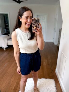LOFT cream sweater tank